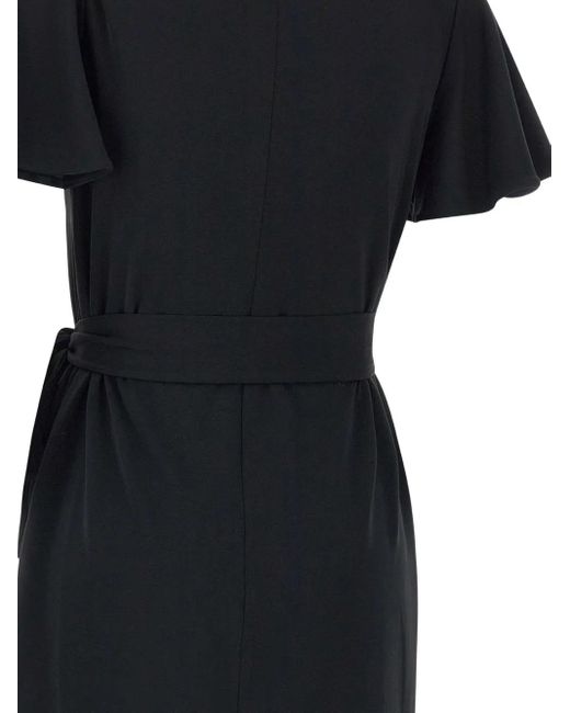Kaos クレープテクスチャー ドレス Black