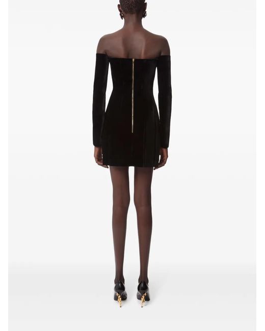 Nina Ricci Black Off-Shoulder Mini Dress