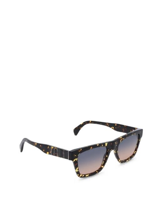 Paul Smith Black Tortoiseshell-Effect Rectangle-Frame Sunglasses for men