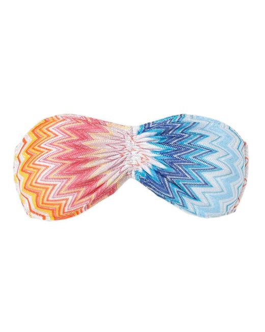 Missoni Blue Zigzag-knit Bikini Set