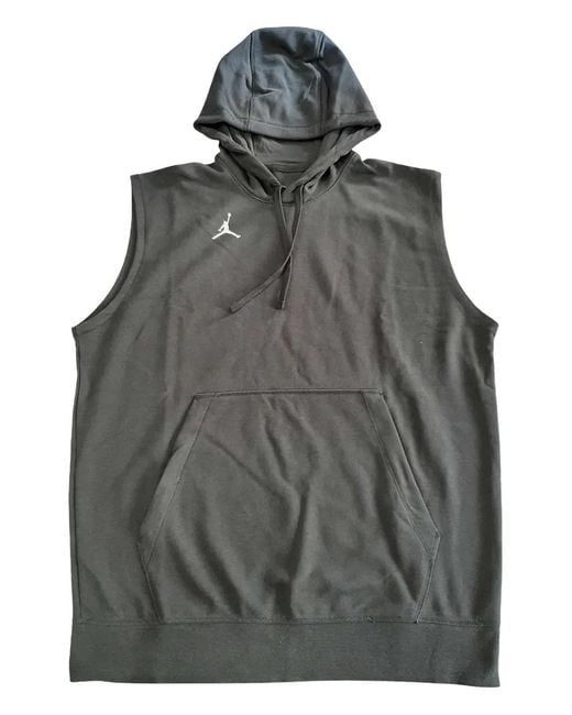 Nike Gray Sleeveless Fleece Hoodie for men