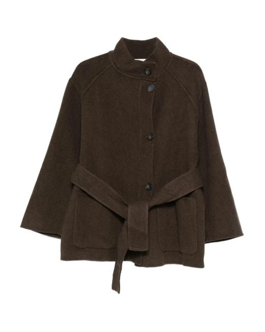 Ba&sh Brown Belted Buttoned Jacket