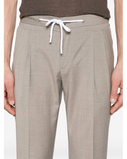 Barba Napoli Natural Drawstring-waist Chino Trousers for men