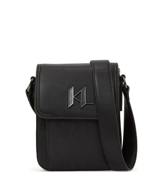 Karl Lagerfeld Black K/Plak Crossbody Bag for men