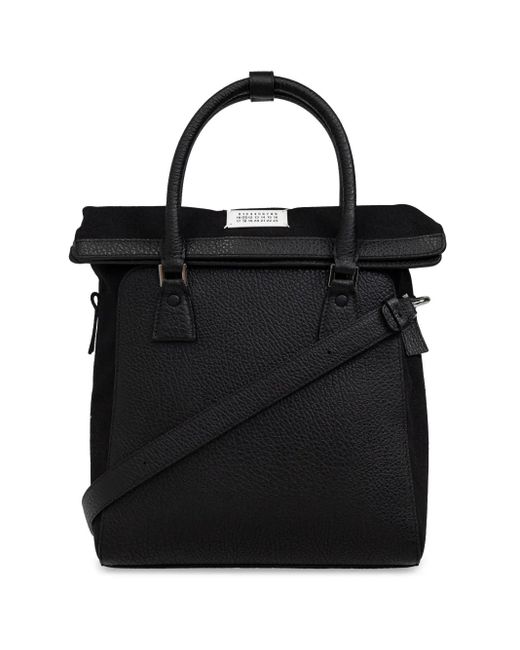 Maison Margiela Black Four-Stitch Two-Way Handbag