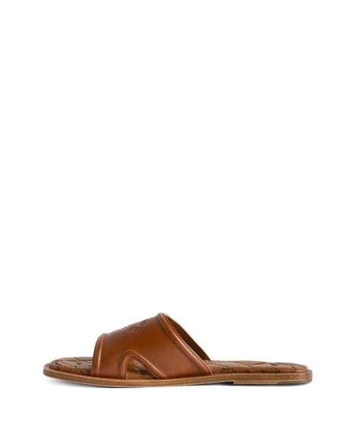 Zadig & Voltaire Brown Beach Monogram Mules