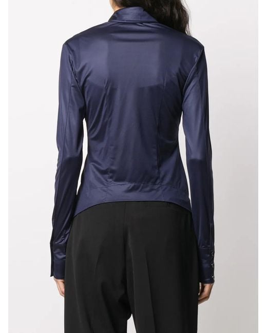 Ambush Blue Fitted Long-Sleeve Shirt