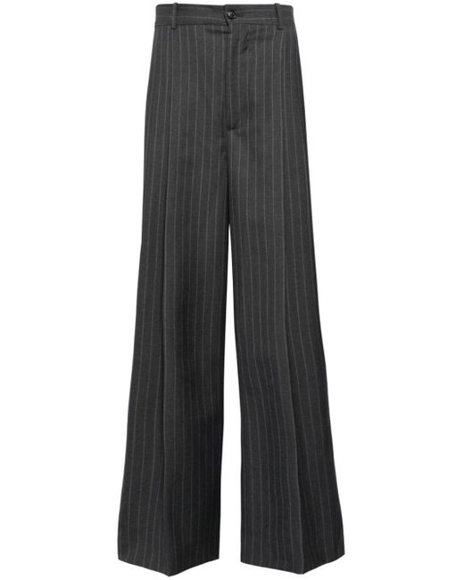 Hed Mayner Gray Striped Tailored Trousers for men