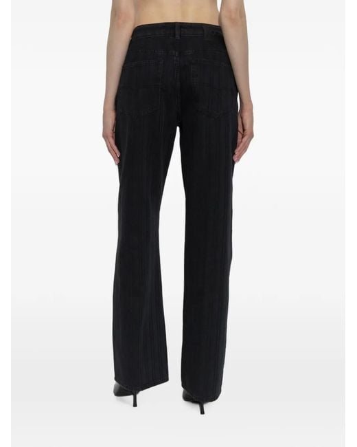DIESEL Black 1971 D-Sent Pinstripe-Pattern Jeans