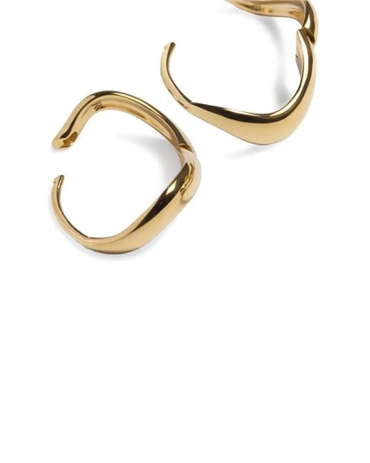 Monica Vinader Metallic Swirl Huggie Earrings