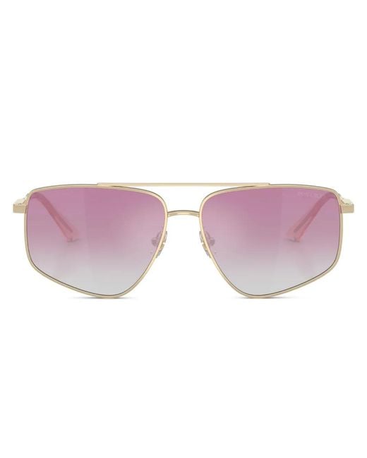 Jimmy Choo Pink Pilot Frame Sunglasses