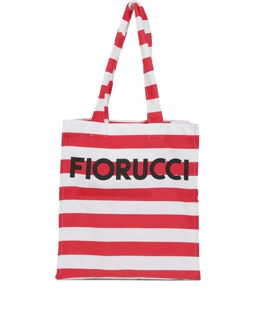 Fiorucci Red Striped Tote Bag