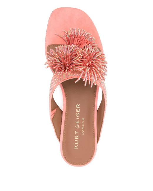 Infradito Con Pompon di Kurt Geiger in Pink