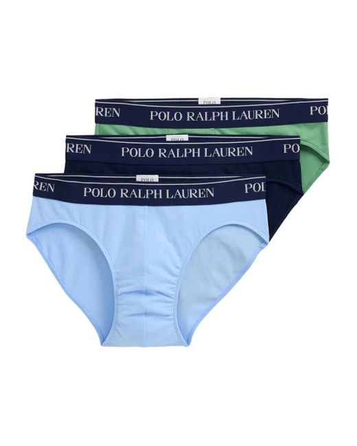 Polo Ralph Lauren Blue Logo-Waistband Briefs for men