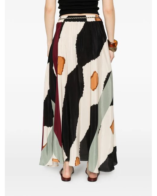 Dixie White Printed Maxi Skirt
