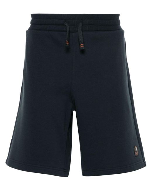 Parajumpers Blue Logo-appliqué Jersey Shorts for men