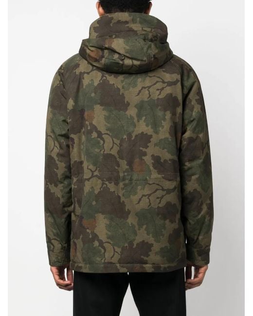 Woolrich Green Camouflage Cotton Jacket for men