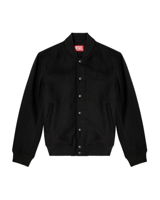 DIESEL Bomberjack Met Geborduurd Logo in het Black voor heren