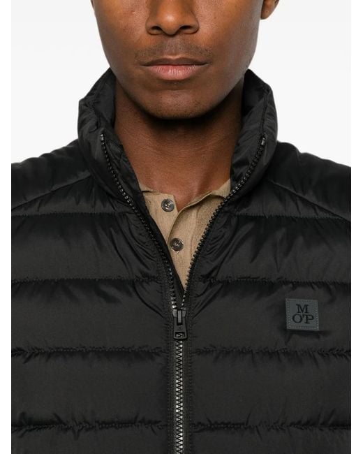 Marc O' Polo Black Logo-Patch Gilet for men