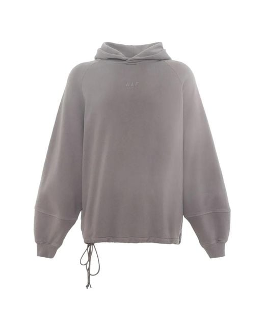 Applied Art Forms Gray Pop-Eye Embroidered Hoodie for men