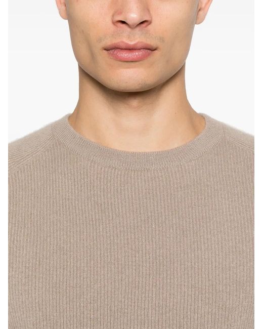 Bruno Manetti Natural Cashmere Sweater for men
