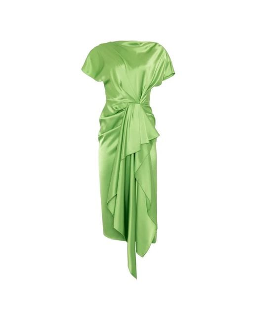 Roksanda Green Zoa Draped Midi Dress