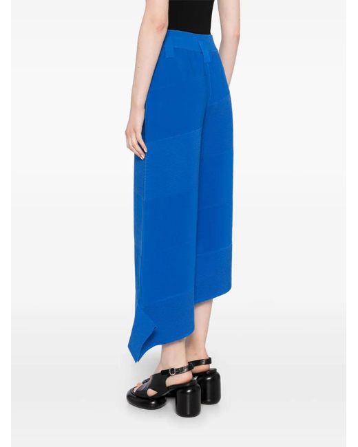 Ph5 Blue Diagonal-Ribbed Cropped Pants