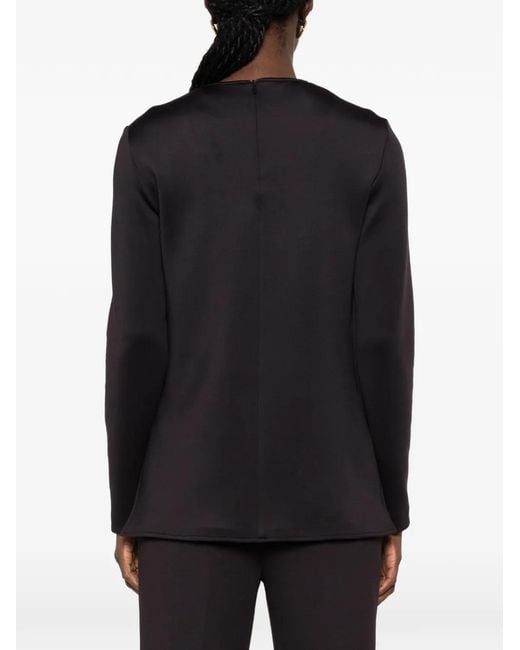 Max Mara Black Fuxia Long-Sleeve Top