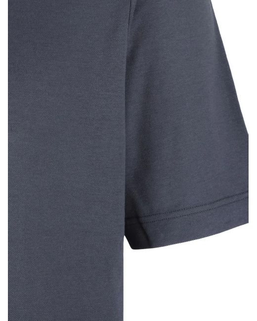 メンズ Gran Sasso Crew Neck T-shirt Blue