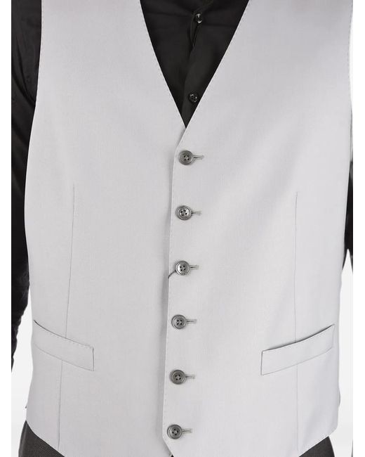 Corneliani Gray Single-Breasted Wool Waistcoat for men