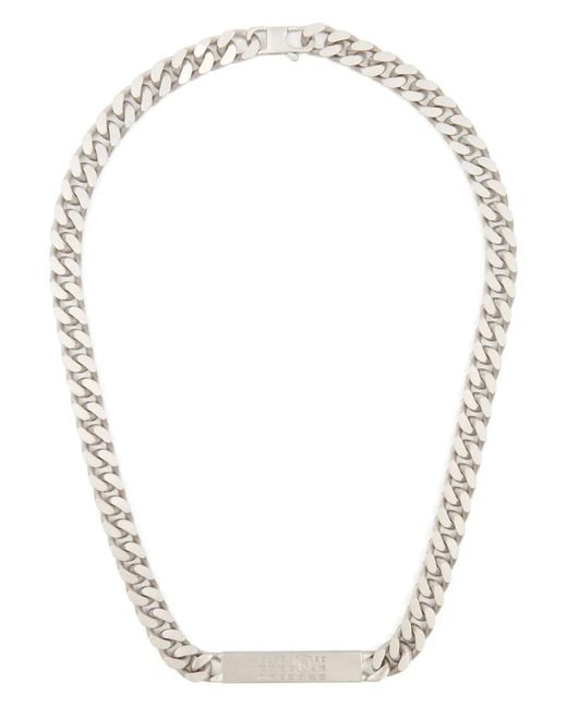 MM6 by Maison Margiela レディース ホワイト チェーンネックレス 