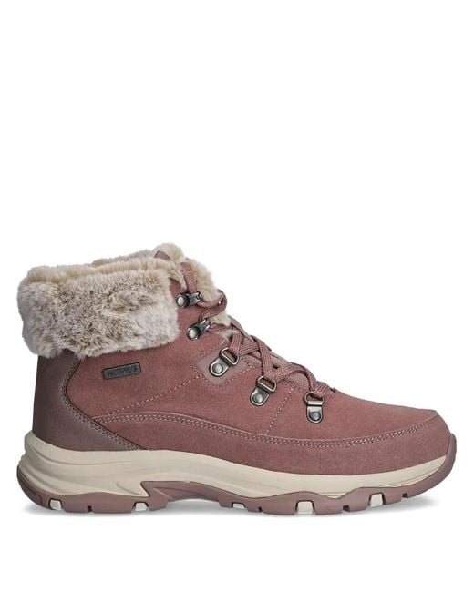 Skechers Brown Snow Worries Schnürstiefel