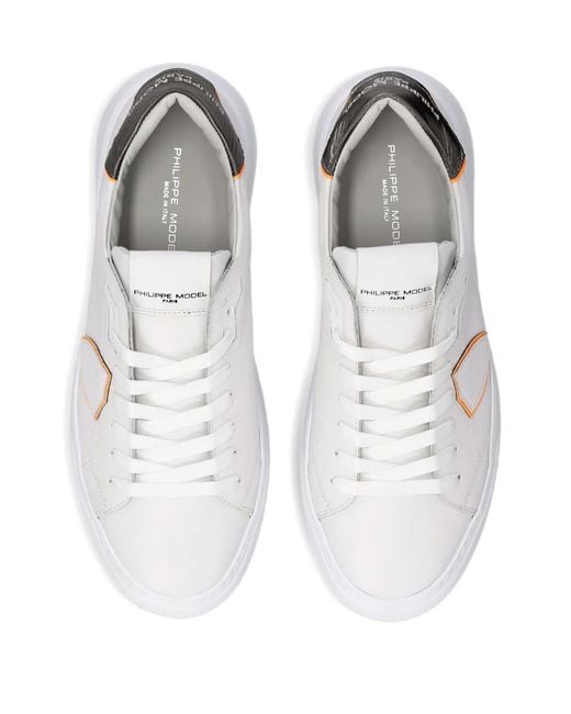 Philippe Model White Low-Top Sneakers for men
