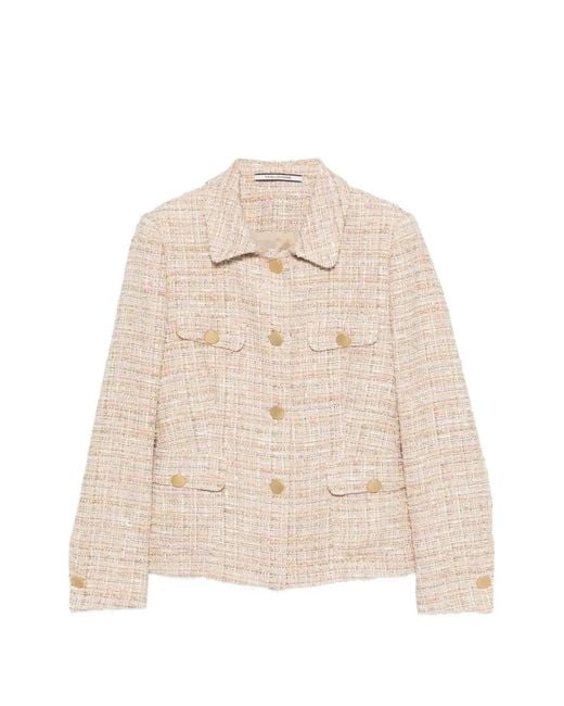 Chaqueta India Con Bolsillos Tagliatore de color Natural