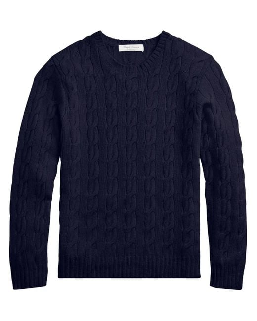 Ralph Lauren Kaschmirpullover Mit Zopfmuster in Blue für Herren
