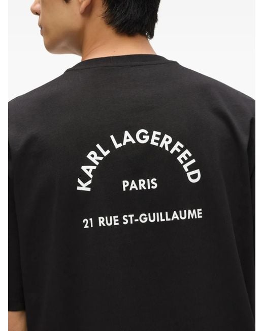 Karl Lagerfeld Black T-Shirt Ample Rue St-Guillaume for men