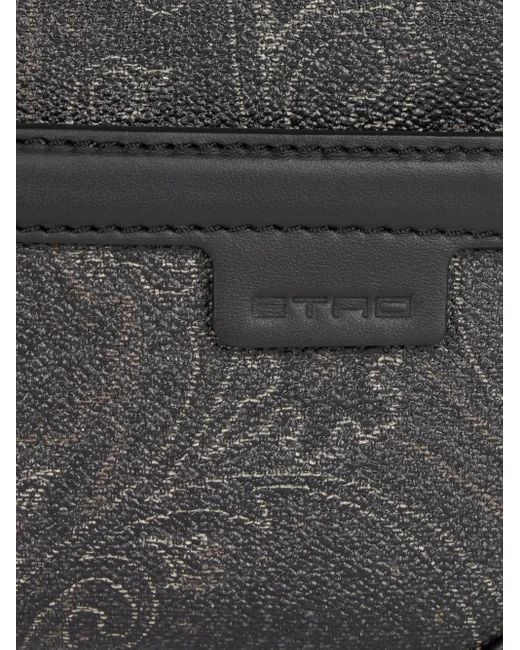 Etro Black Mini Paisley Print Shoulder Bag for men
