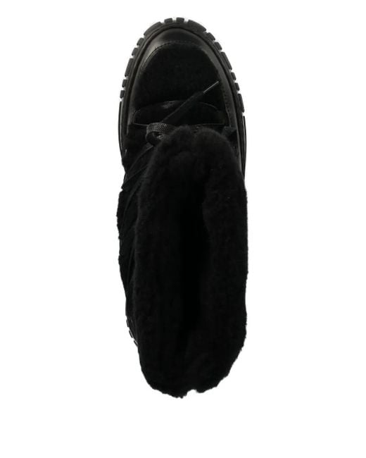 Gant Black Shearling-Embellished Platform Boots