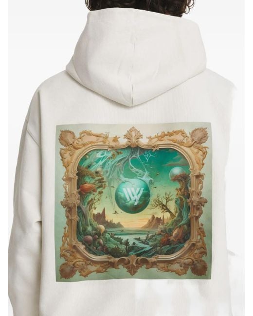 IRINA VOINEA Gray Peace Hoodie for men