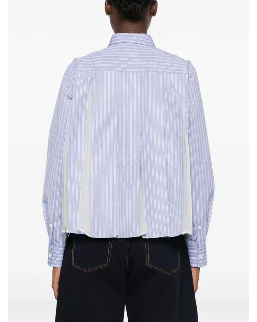 Sacai Purple Striped Shirt