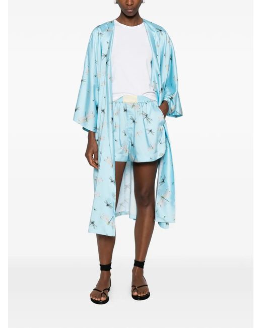 Parlor Blue Dragonfly-Print Set