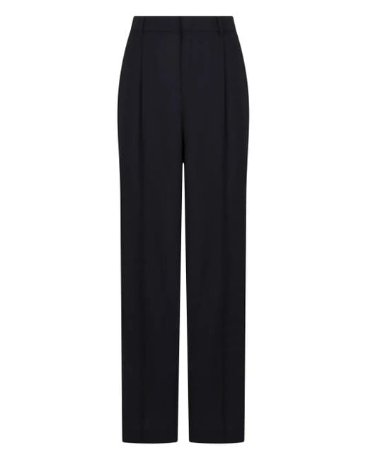 PT Torino Blue Pleat-Detail Trousers