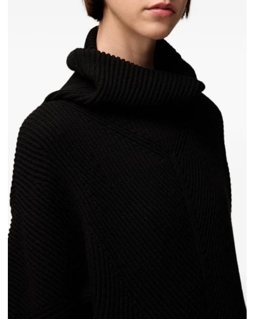 RETORI Black Ribbed-Knit Wool Sweater