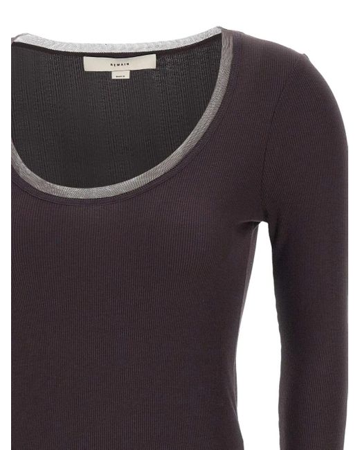 Remain Black Mesh-Trim T-Shirt