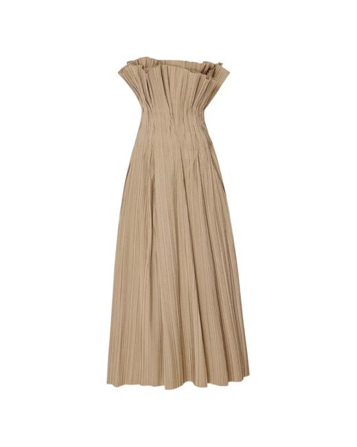 The Row Natural Robe Longue À Design Sans Bretelles