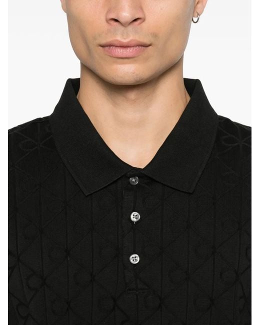 Calvin Klein Black Ss Dbl Mercerized Emblem Jacquard for men