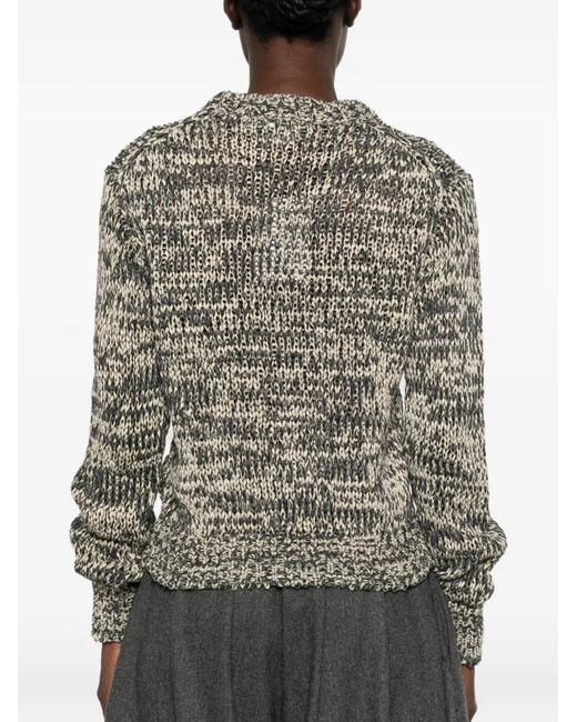 Rohe Gray Mouline-Knit Crew-Neck Sweater
