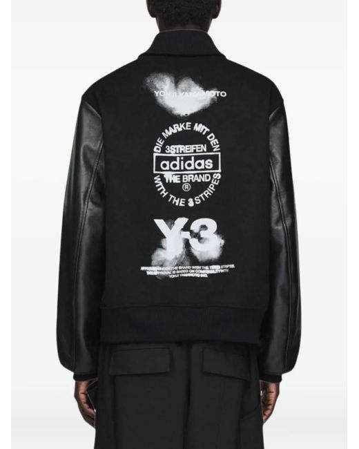 Y-3 Gray X Yohji Yamamoto Ribbed Bomber Jacket for men