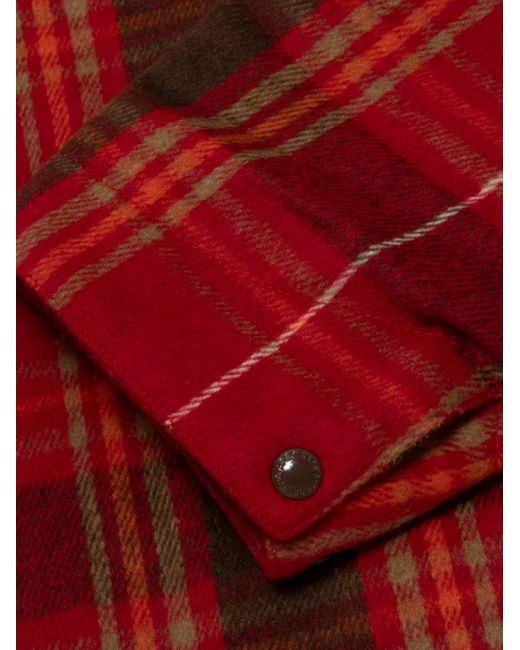 Aape By A Bathing Ape Red Plaid Zip Jacket for men