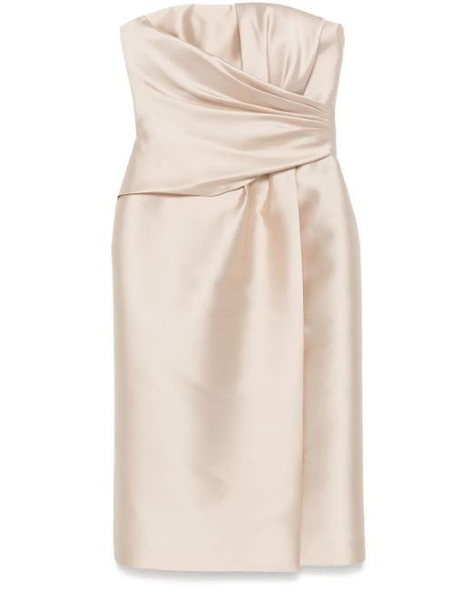 Abito Midi Senza Spalline di Alberta Ferretti in Natural